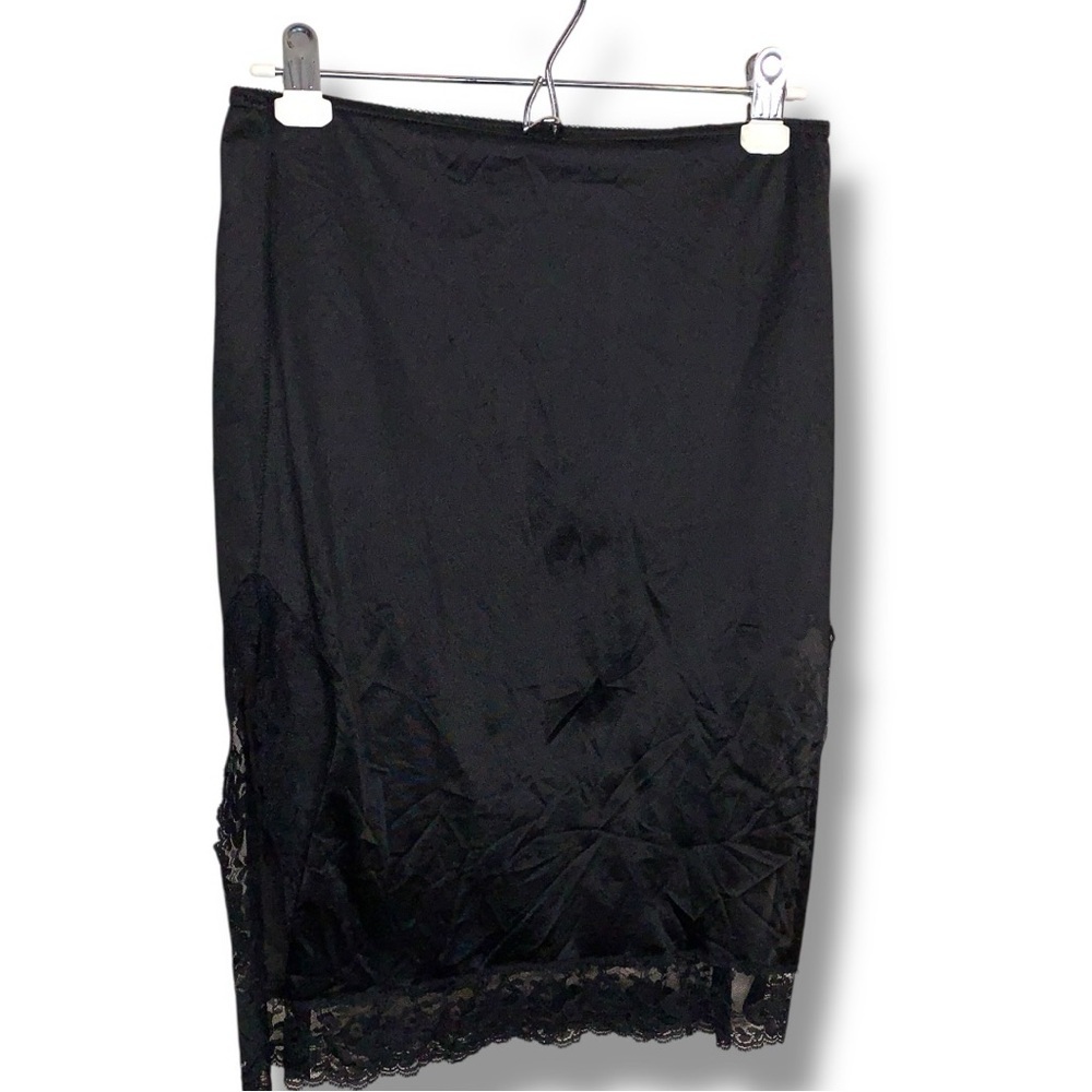 Black Lace Hem Chemise Slip